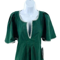 Pomander Place | NEW Green Stitch Finley Flutter Sleeve Mini Dress Size XXS