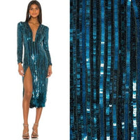 REVE RICHE | NEW Miesha Sequin Midi Dress in Forest Green Size 4