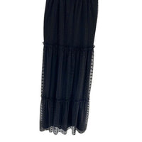 Tuckernuck NEW Black Onyx Tulle Giselle Formal V Neck Party Maxi Gown Size M