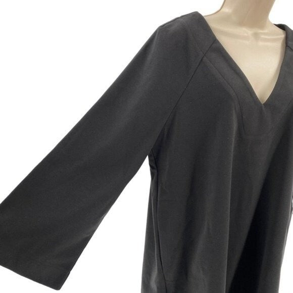 Pomander Place | NEW Black Audrey V Neck Kimono Sleeve Mini Dress Size XXXL