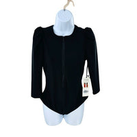 Stylest NEW Black Caviar Sculpting Puff Sleeve One Piece Swimsuit Size S