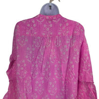 Juliet Dunn NEW Exclusive Orchid Small Flower Lurex Flared Sleeve Dress Size XS