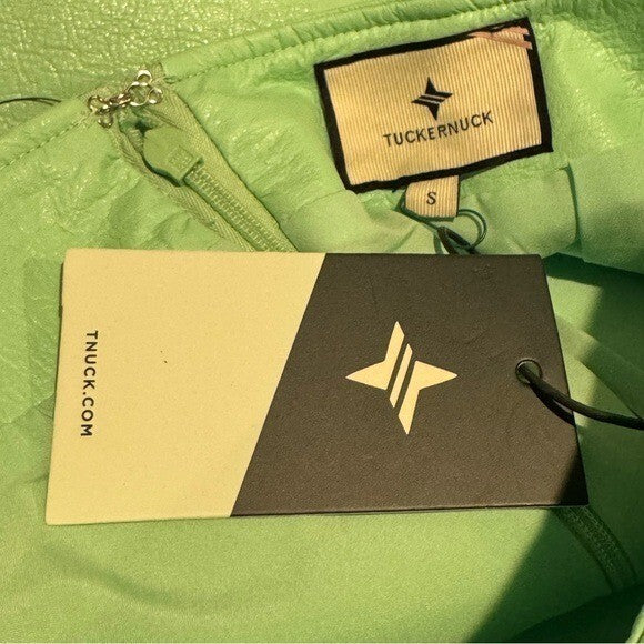 Tuckernuck NEW Mint Chip Faux Vegan Leather Meg Mini Skirt Size S