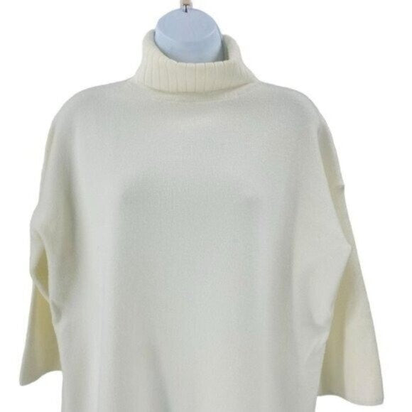 Pomander Place NEW Winter White Vivianne Turtleneck Sweater Mini Dress Size XL