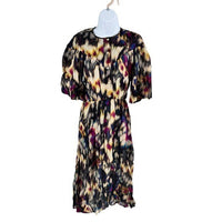 Isabel Marant Etoile NEW Maggy Black Watercolor Button Down Midi Dress Size S