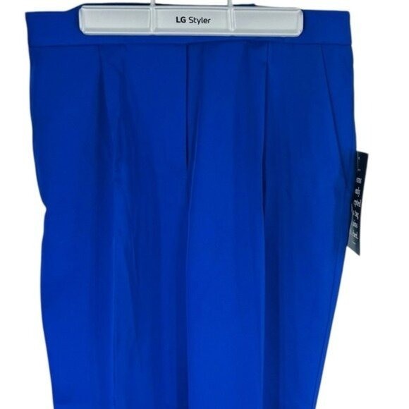 Tuckernuck NEW Sapphire Blue Duncan Pleated Straight Leg Trouser Pant Size L