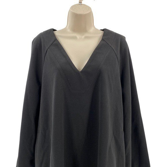 Pomander Place | NEW Black Audrey V Neck Kimono Sleeve Mini Dress Size XL