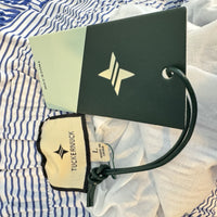 Tuckernuck NEW Blue White Eyelet Stripe Cinza Embroidered Midi Skirt Size L