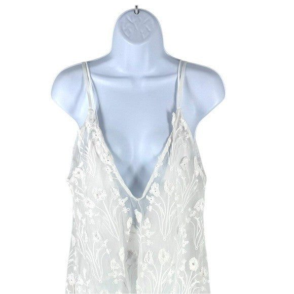 AGUA BY AGUA BENDITA Hierbaluisa Diente De Leon Anecer Emroidered Midi Dress XS