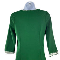 Tuckernuck NEW Miguelina Green Embroidered Shift Mini Dress Size 2XS
