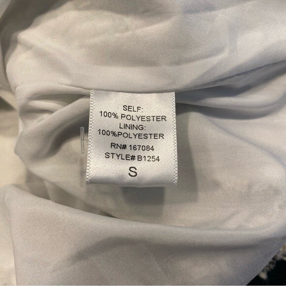 Pomander Place NEW White Tweed Retro Josephine Mini Dress in White Black Size S