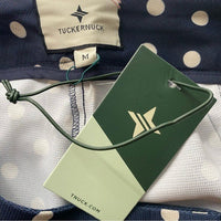 Tuckernuck | NEW Pixie Polka Dot Preppy Pleated Trouser in Navy & White Size M