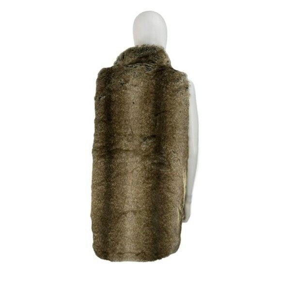 Tuckernuck NEW Faux Fur Reversible Full Zip Baker Brown Tan Vest Size XS