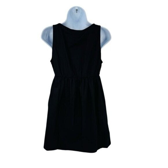 Pomander Place | NEW Black Porto Square Neckline Sleeveless Mini Dress Size L