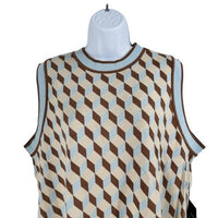 Tuckernuck NEW Tan Ocean Spray Knit Geo Marie Sleeveless Mini Dress Size XXL