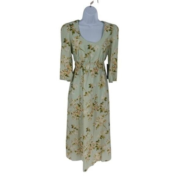 Tuckernuck NEW Aqua Watercolor Marlena Floral Sundress Midi Dress Size XS