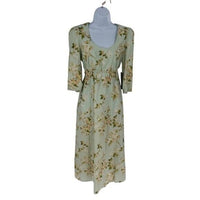 Tuckernuck NEW Aqua Watercolor Marlena Floral Sundress Midi Dress Size XS