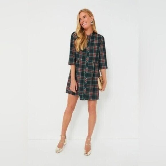 Tuckernuck | NEW Festive Plaid Tartan Royal Shirt Mini Dress Size XL