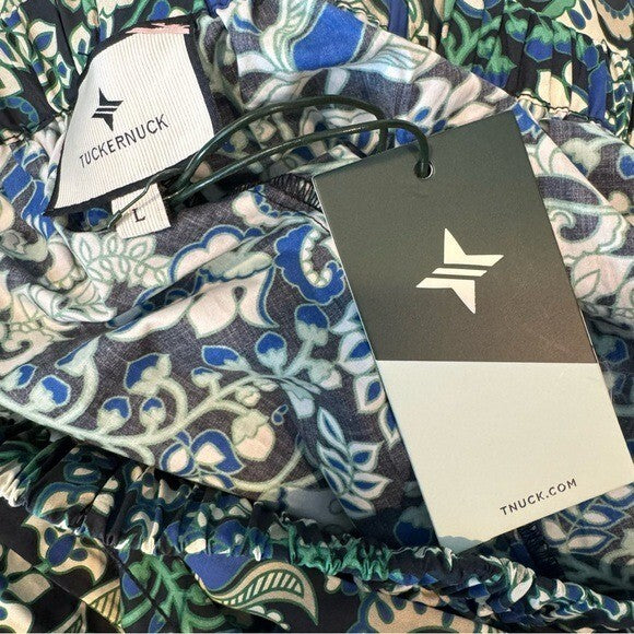 Tuckernuck | NEW Batik Floral Hampton Pull On Cotton Maxi Skirt Size L