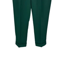 Tuckernuck NEW Green Pleated Duncan High Rise Straight Leg Trouser Pant Size 8