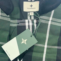 Tuckernuck NEW Green Tartan Plaid Velvet Trim Bristol Blouse Top Size XS