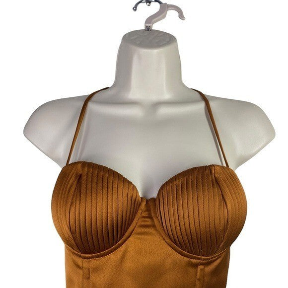 NBD | NWT Archer Crop Top in Gold Size S