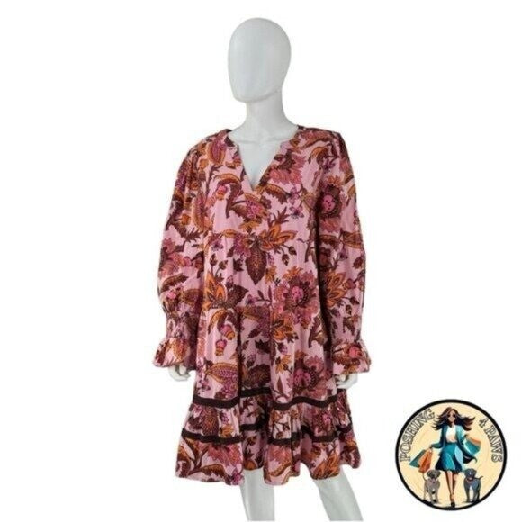 Tuckernuck NEW Pink Paisley Sunset Chintz Kenzo Beach Swim Coverup Size XS