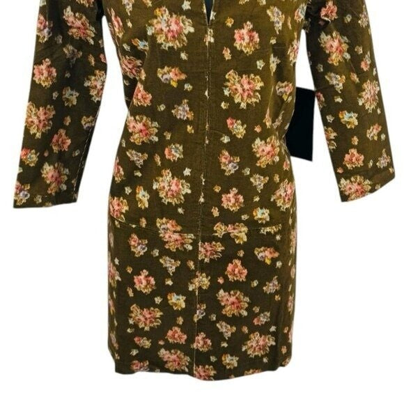 Tuckernuck | NEW Hazel Bouquet Corduroy Clifton V-neckline Mini Dress Size S