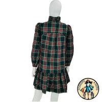 Tuckernuck Palmerston Tartan Plaid Drop Waist Long Sleeve Mini Dress Size S