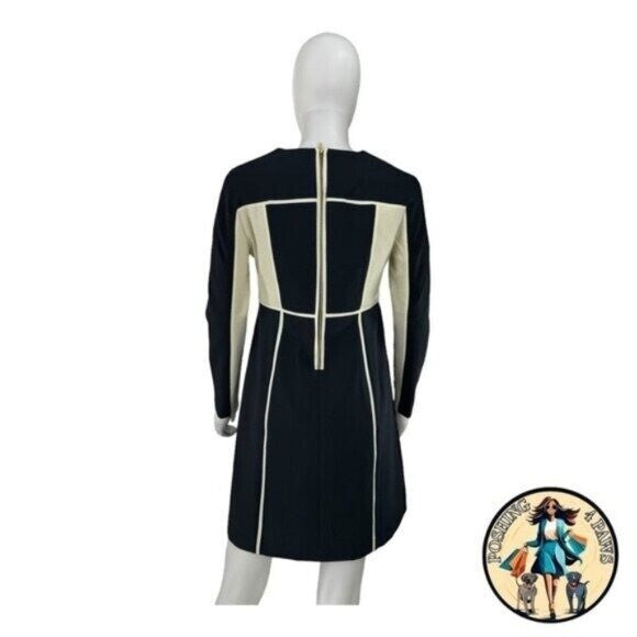 Tuckernuck NEW Navy and Cream Evie Long Sleeve Colorblock Mini Dress Size M