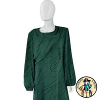 Tuckernuck NEW Pine Twombly Draped Macie Long Sleeve Formal Midi Dress Size S