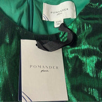 Pomander Place | NEW Emerald Crinkle Lurex Lillith Maxi Dress Size XXXL