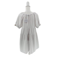 Petal & Pup NEW Hawkins Gauzy Off the Shoulder Mini Dress in White Size 2