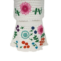 Tuckernuck Love the Label NEW Leighton Crochet Matching Set Ivory Floral Size XS