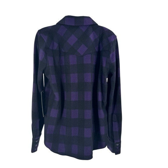 Tuckernuck NEW Purple Black Aubergine Check Chandler Flannel Button Down Size S