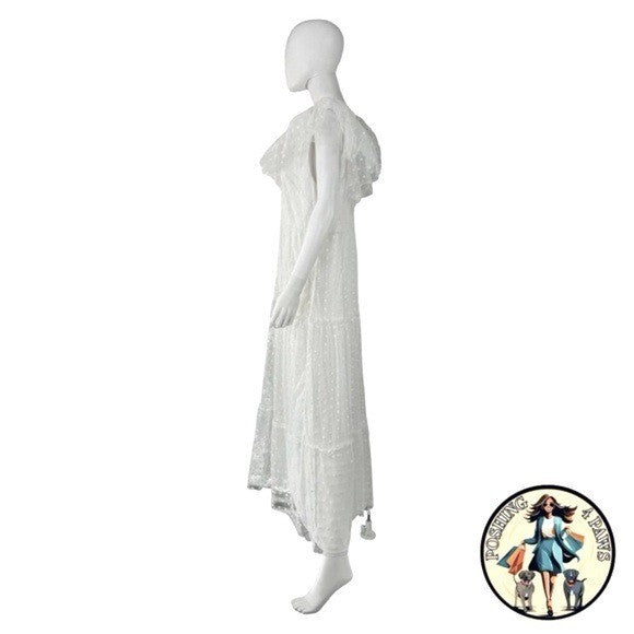 Tuckernuck | NEW White Onyx Tulle Giselle Formal Embroidered Maxi Gown Size S