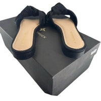 Tuckernuck NEW Black Raffia Britt Square Toe Knot Slip On Flat Sandal Size 6