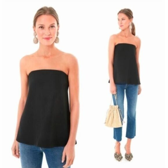 Tuckernuck | NEW Strapless Corset Noir Crepe Marin Top in Black Size XXL