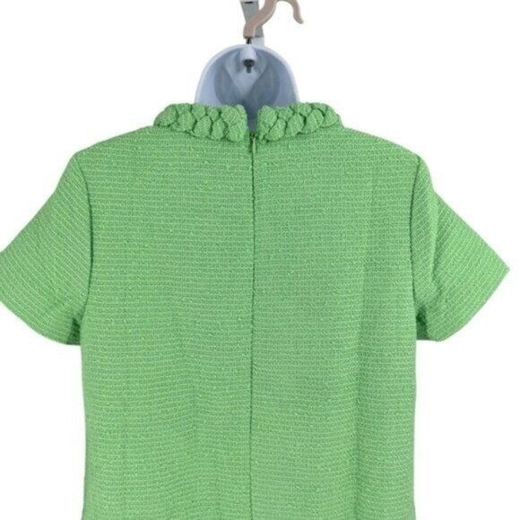 Tuckernuck NEW Palm Beach Green Tweed Retro Jackie Short Sleeve Mini Dress XXL