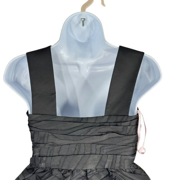 Kate Spade NEW Black Bold Zebra Jacquard Square Neck Peplum Blouse Top Size 0