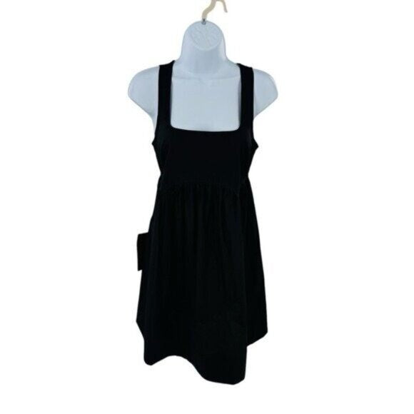 Pomander Place | NEW Black Porto Square Neckline Sleeveless Mini Dress Size XL