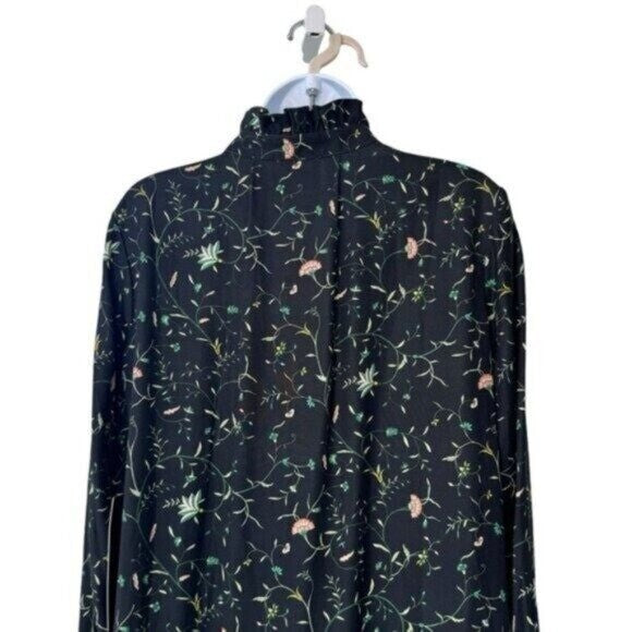 Tuckernuck NEW Campden Vine Tate Black Long Sleeve Pleated Mini Dress Size XXL