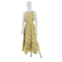 Hyacinth House NEW Yellow Pastel Retro Floral Maggie Maxi Dress Size Small