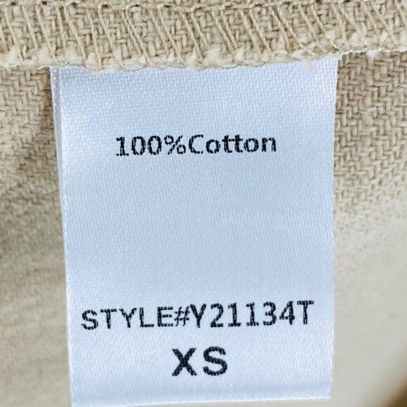 Pomander Place NEW Camella Tan Flutter Sleeve Casual Mini Dress Size XS