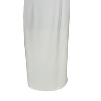 ELLIATT NEW Cassini Satin Formal One Shoulder Midi Dress in Ivory Size L