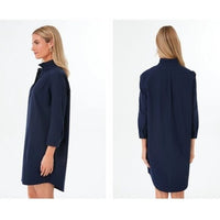 Pomander Place | NEW French Navy Polly Relaxed Fit Shirt Mini Dress Size XXL