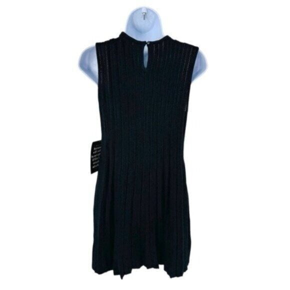 Pomander Place NEW Black Knit Adi Sleeveless A Line Classic Mini Dress Size XXS