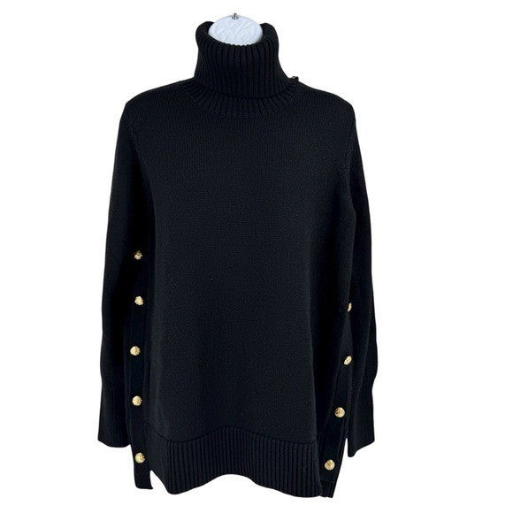 Tuckernuck NEW Wool Black Sophia 100% Wool Turtleneck Tunic Sweater Size S
