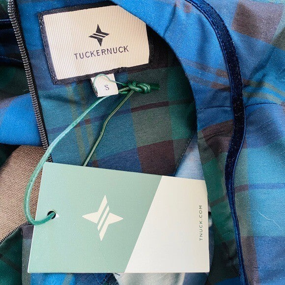 Tuckernuck | NEW Jamie Velvet Trimmed Plaid Blackwatch Midi Dress Size S