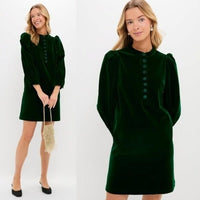 Pomander Place NEW Hunter Green Velvet Samantha Formal Mini Dress Size XXL